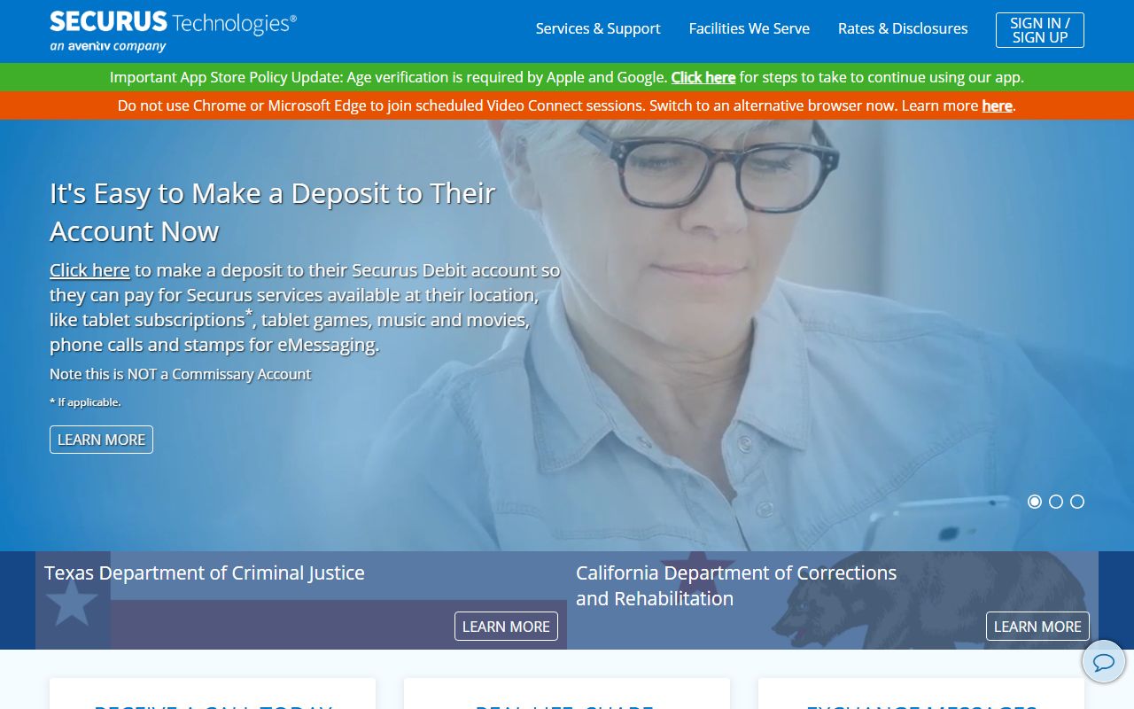 Securus Technologies portal for Kankakee County inmate services